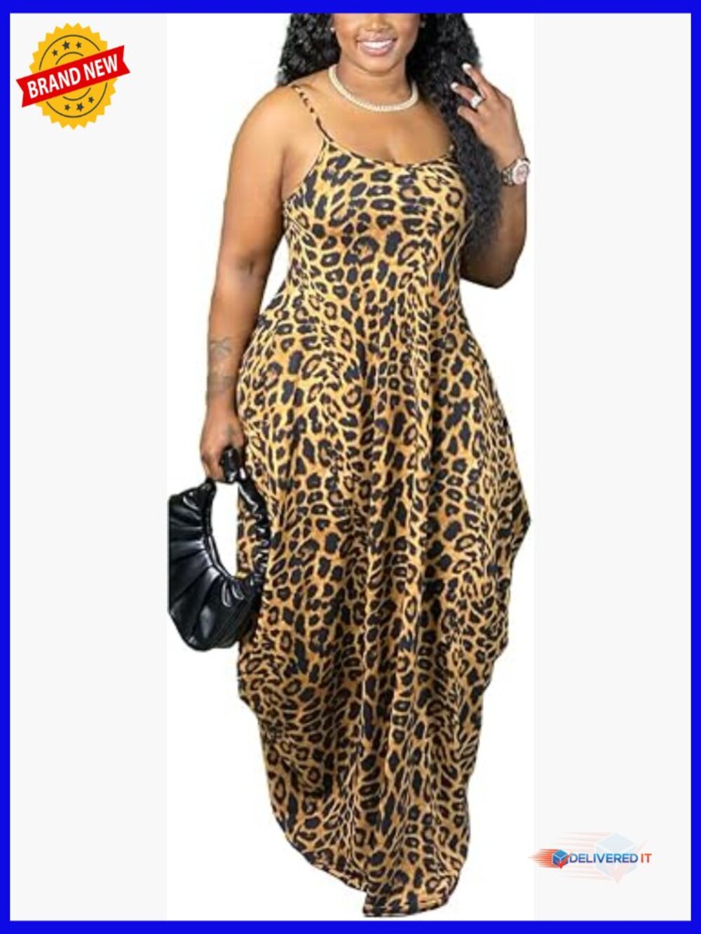 Sleeveless Maxi Dress with Pockets Plus Size Swing Sundress